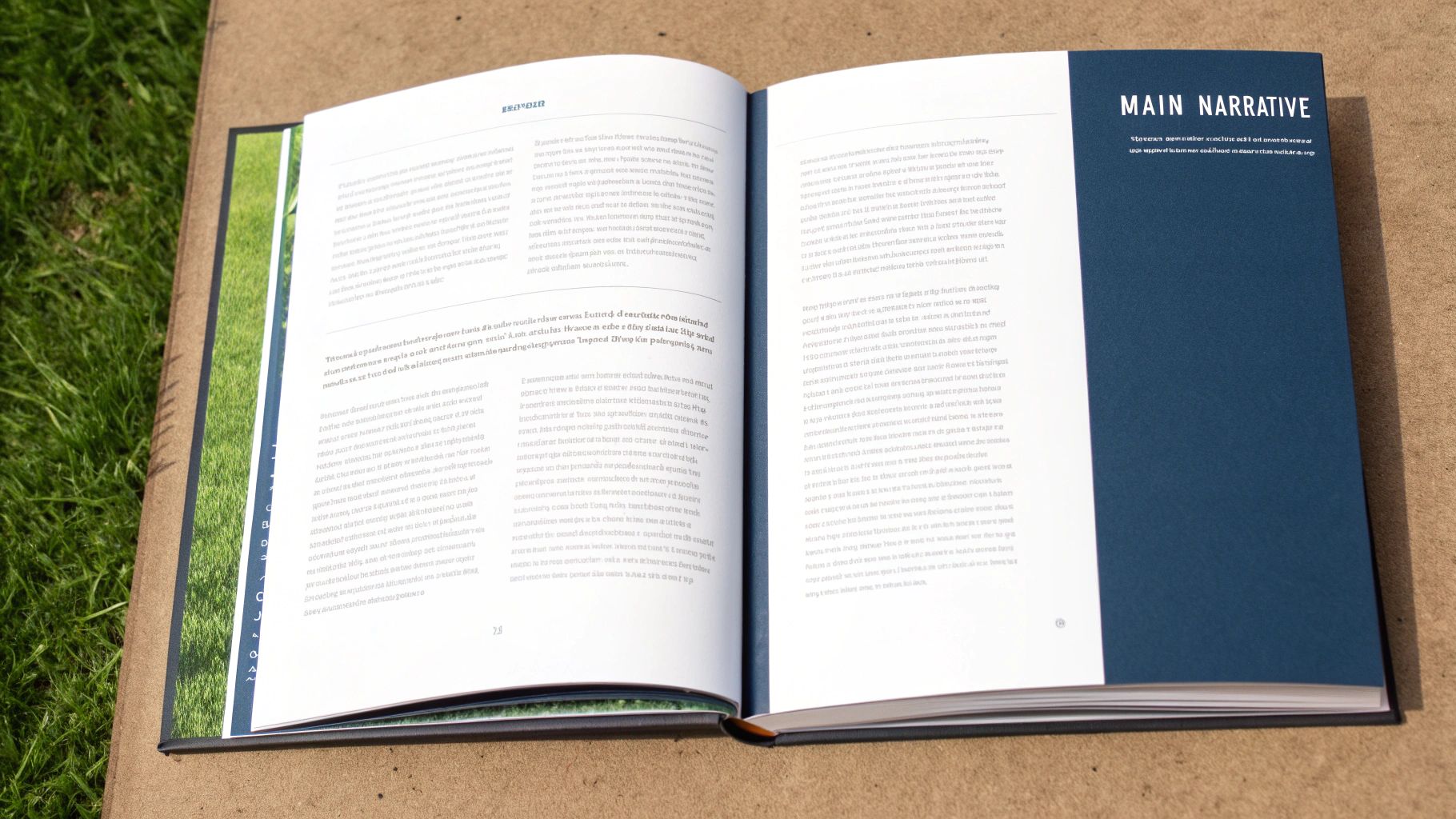 An author at a desk outlining chapters on sticky notes, illustrating the process of building the main body of a book.