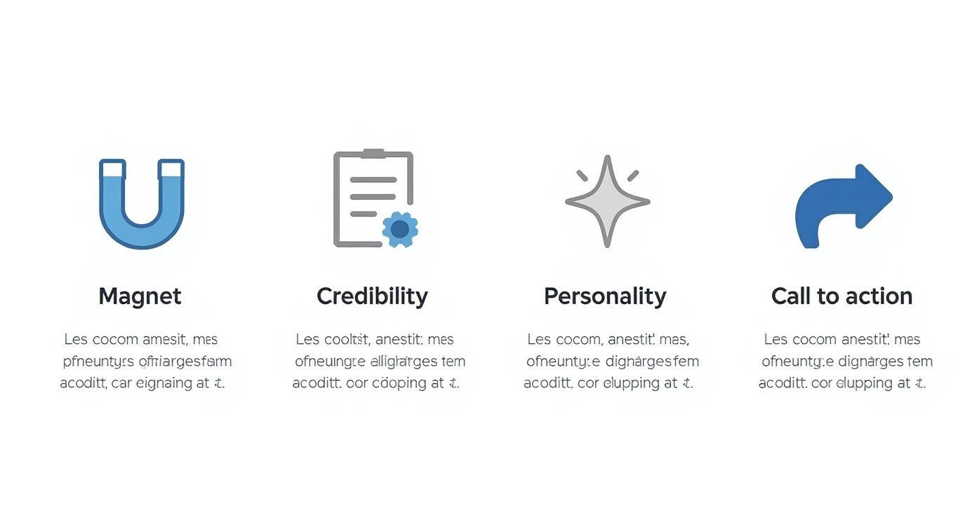 Infographic about how to write an author bio