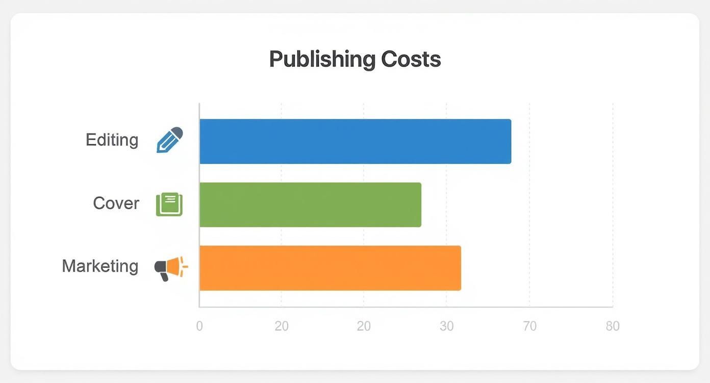 Infographic about kindle book publishing costs