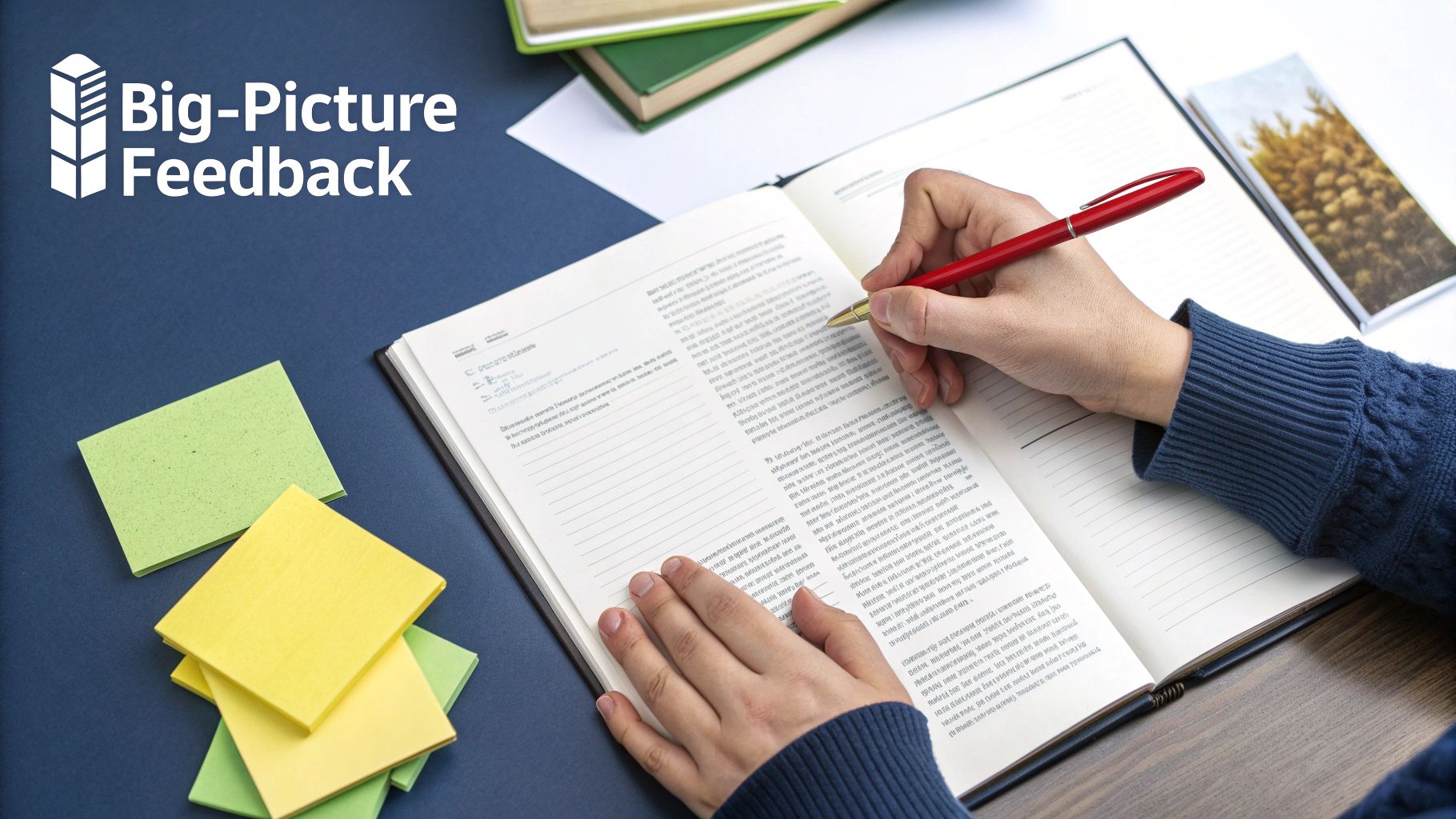 A person reading a book with a magnifying glass over it, suggesting deep analysis of the story.