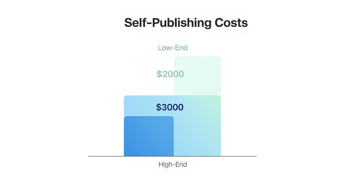 Infographic about how much does it cost to self-publish