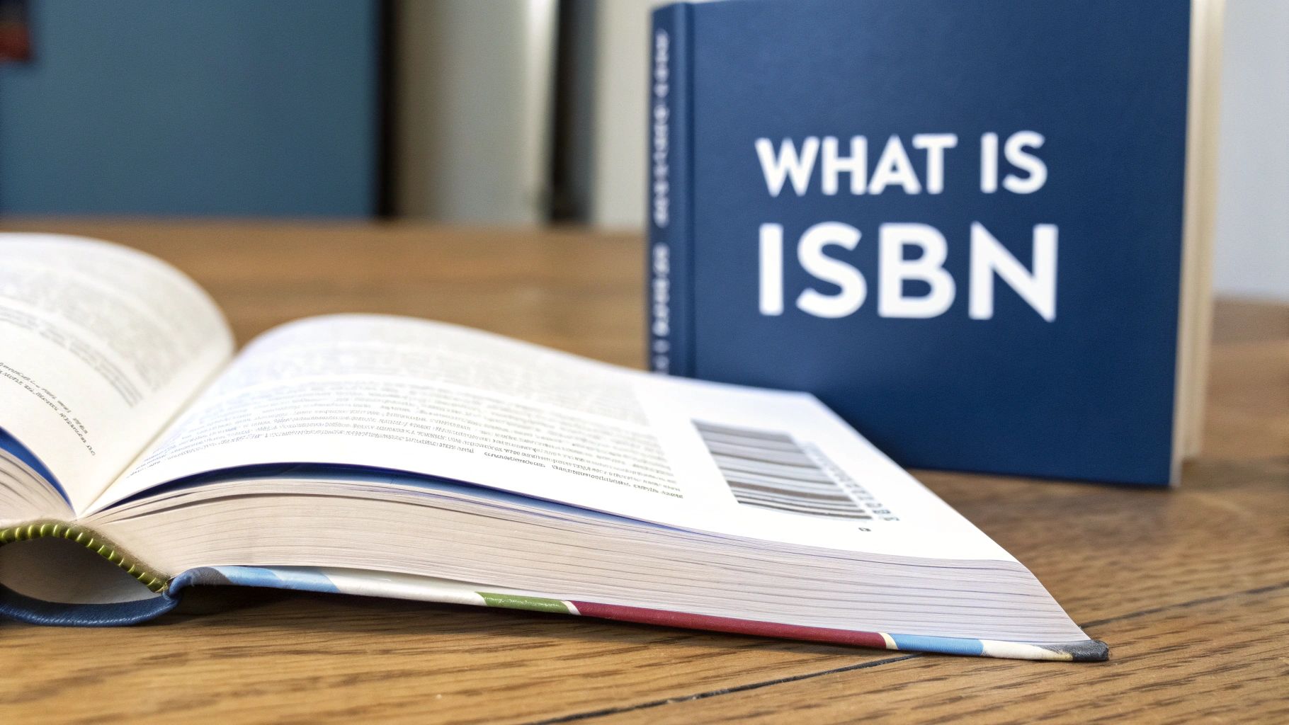 A close-up shot of several books stacked together, with the focus on the back cover of one book showing the ISBN and barcode.