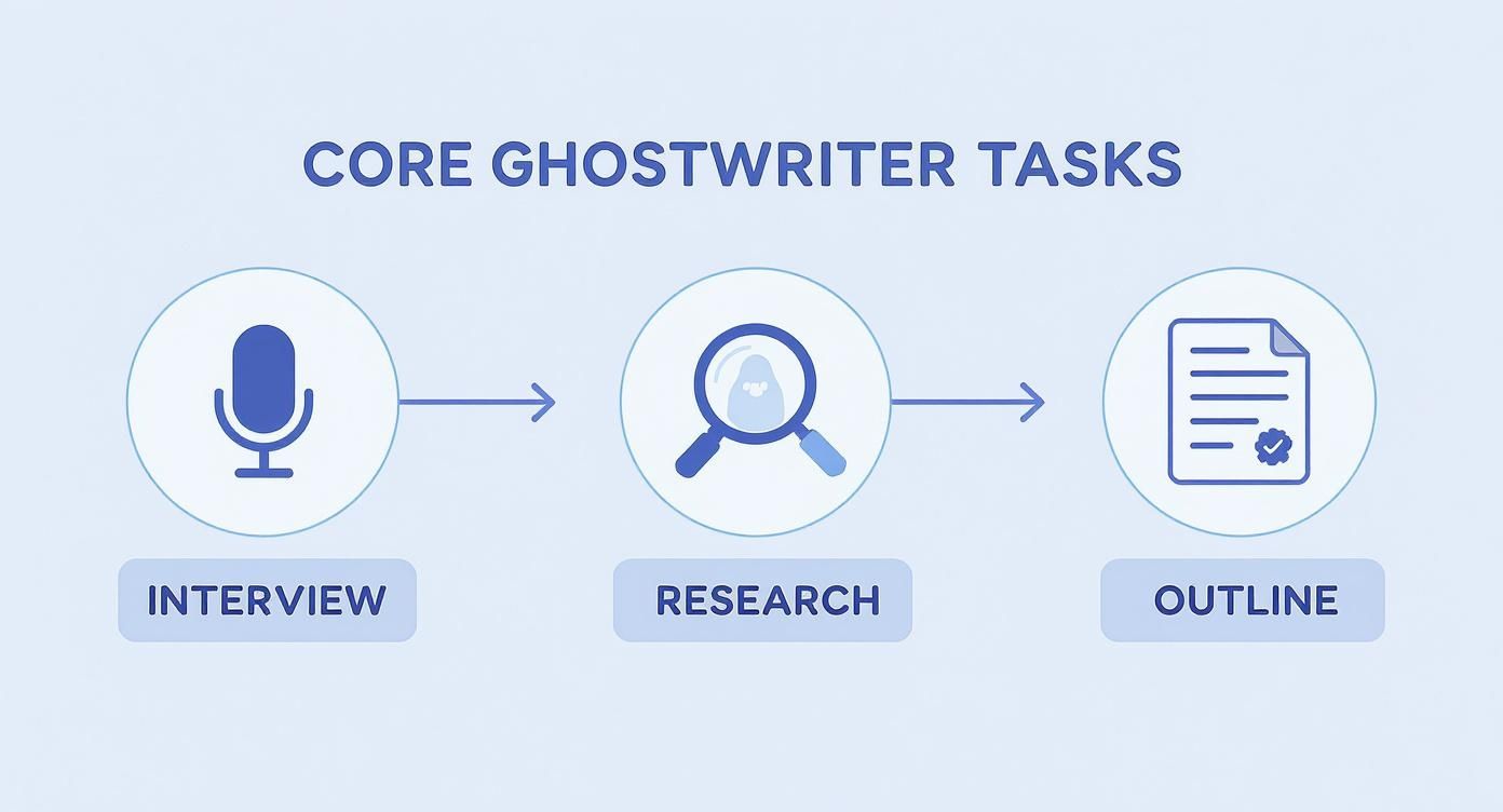 Infographic about what does a ghostwriter do