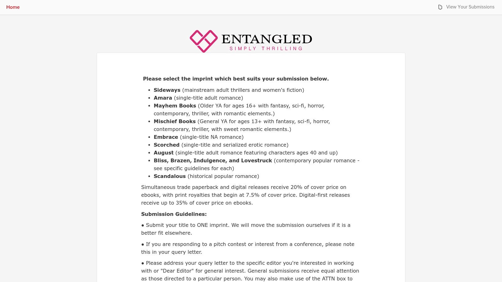 Entangled Publishing – Multiple Open Imprints