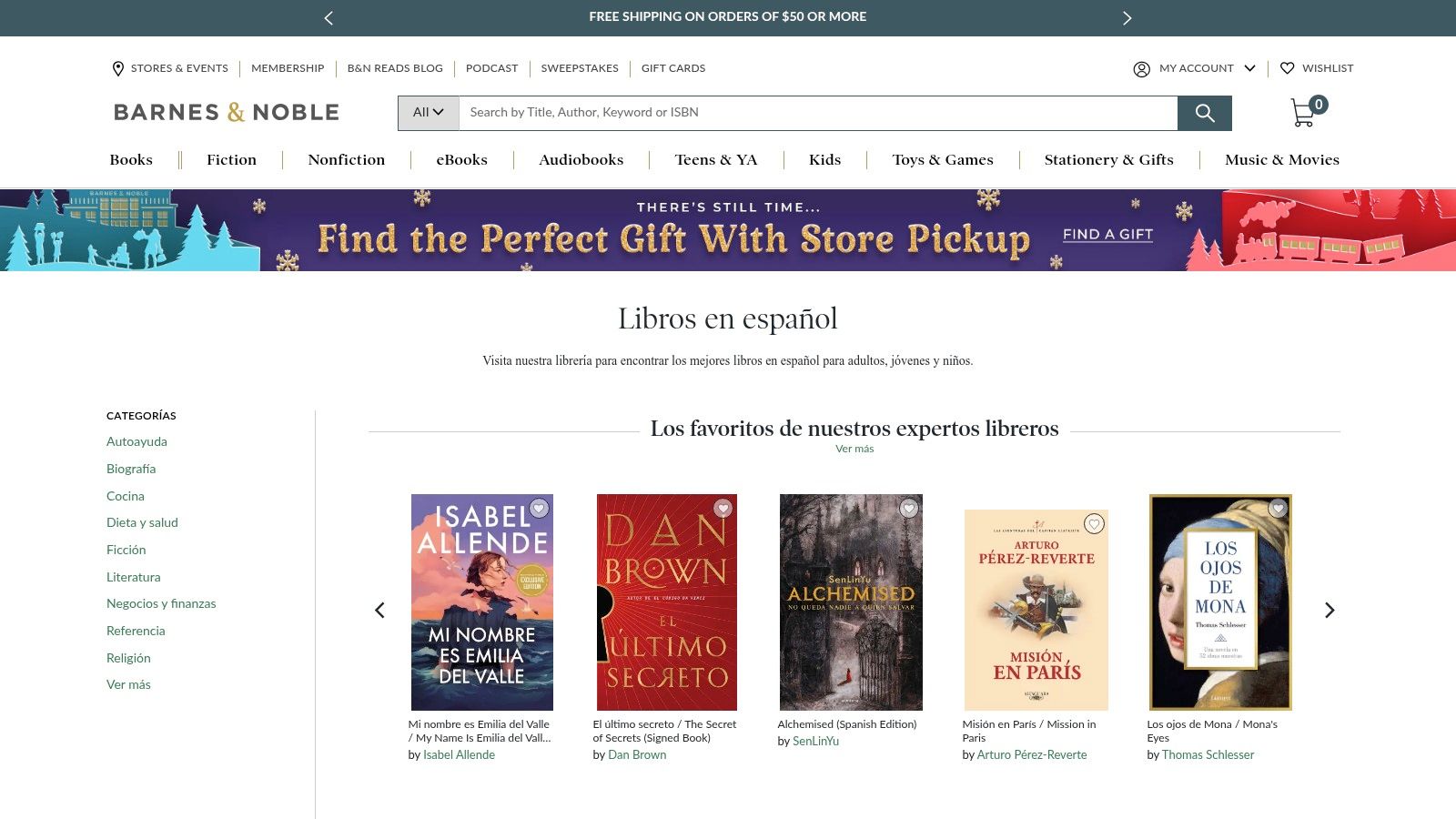 Barnes & Noble – Libros en español