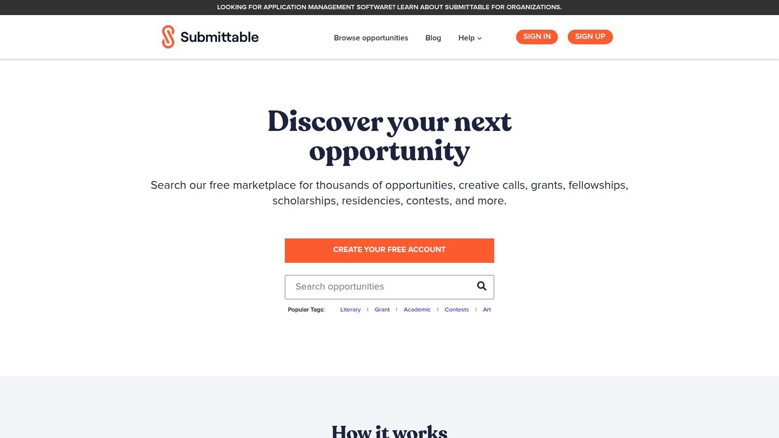 Submittable Discover (Publishing Calls)