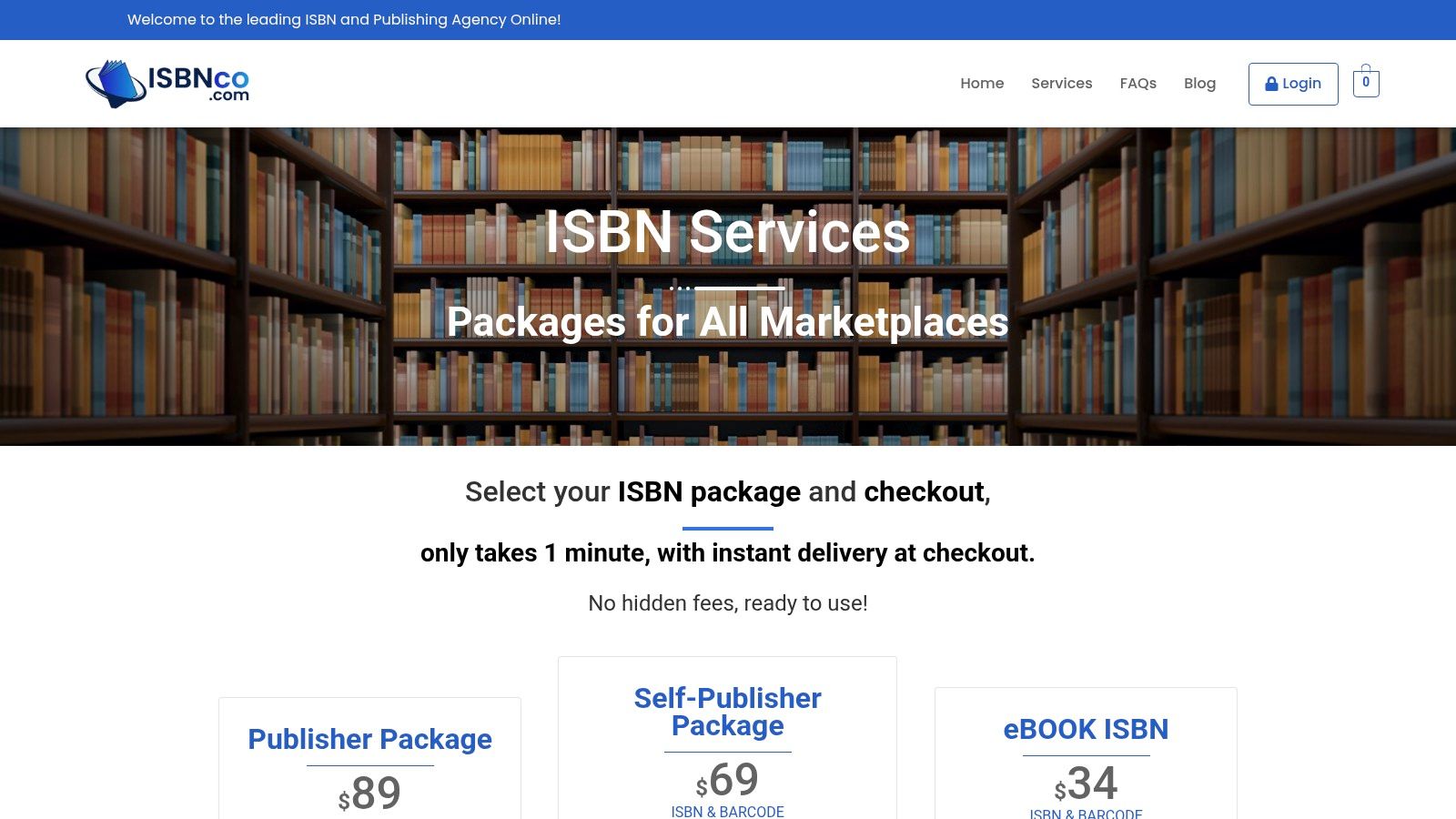 ISBNforBooks.com (Publisher Package)
