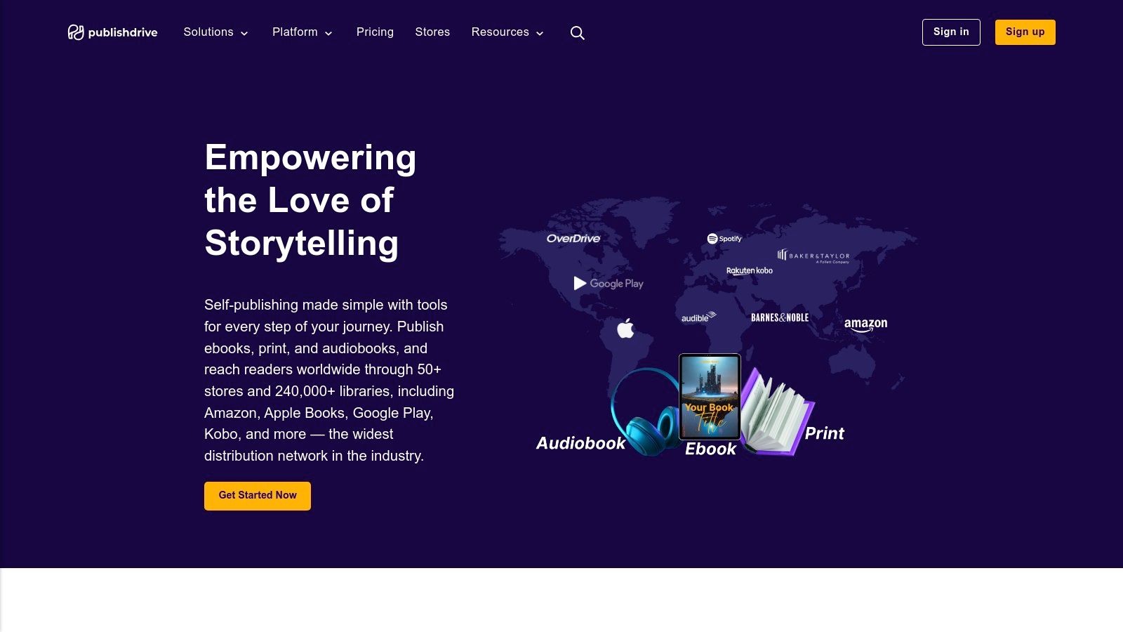 PublishDrive (Aggregator, subscription-based)