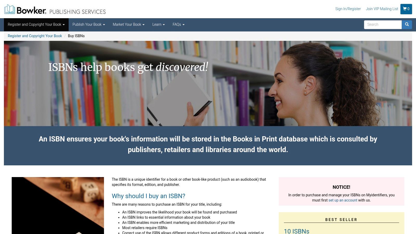 Bowker (MyIdentifiers.com): The Official US Source