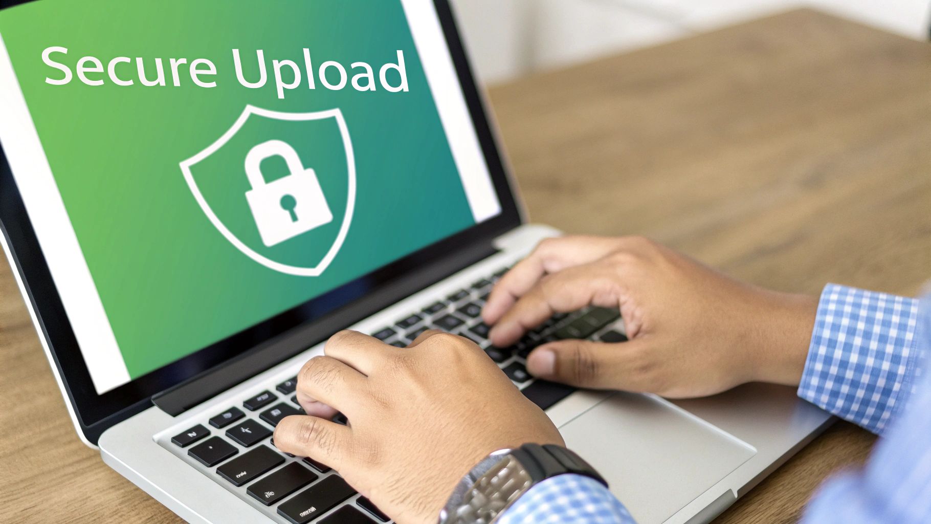 A digital padlock icon symbolizing online document security