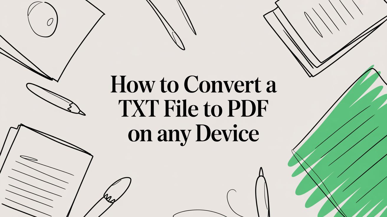 How to Convert a TXT File to PDF on Any Device