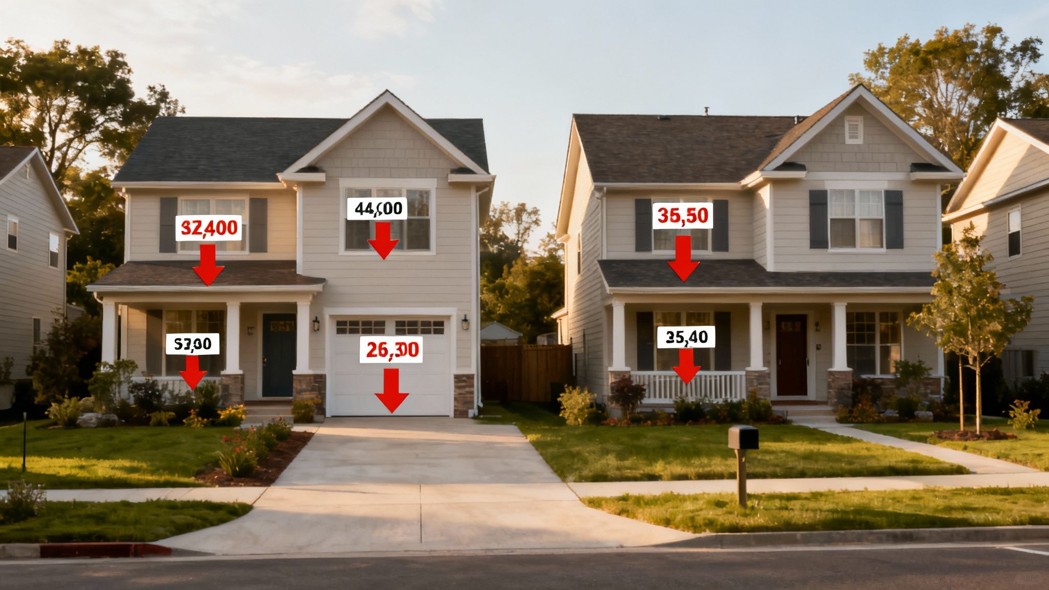 A modern home with a real estate sign in front of it