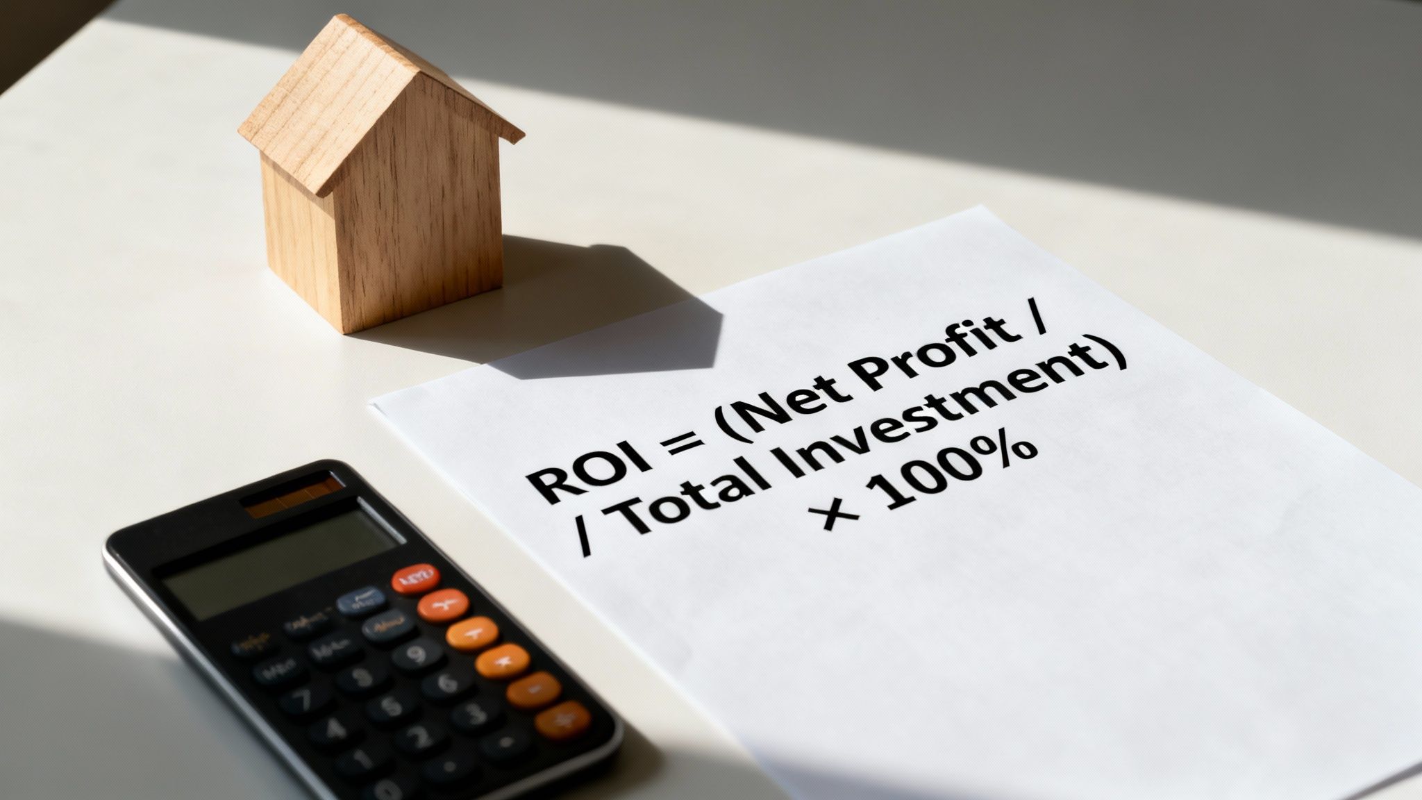 A modern kitchen with wooden cabinets and a clean, minimalist design, representing a valuable home investment.