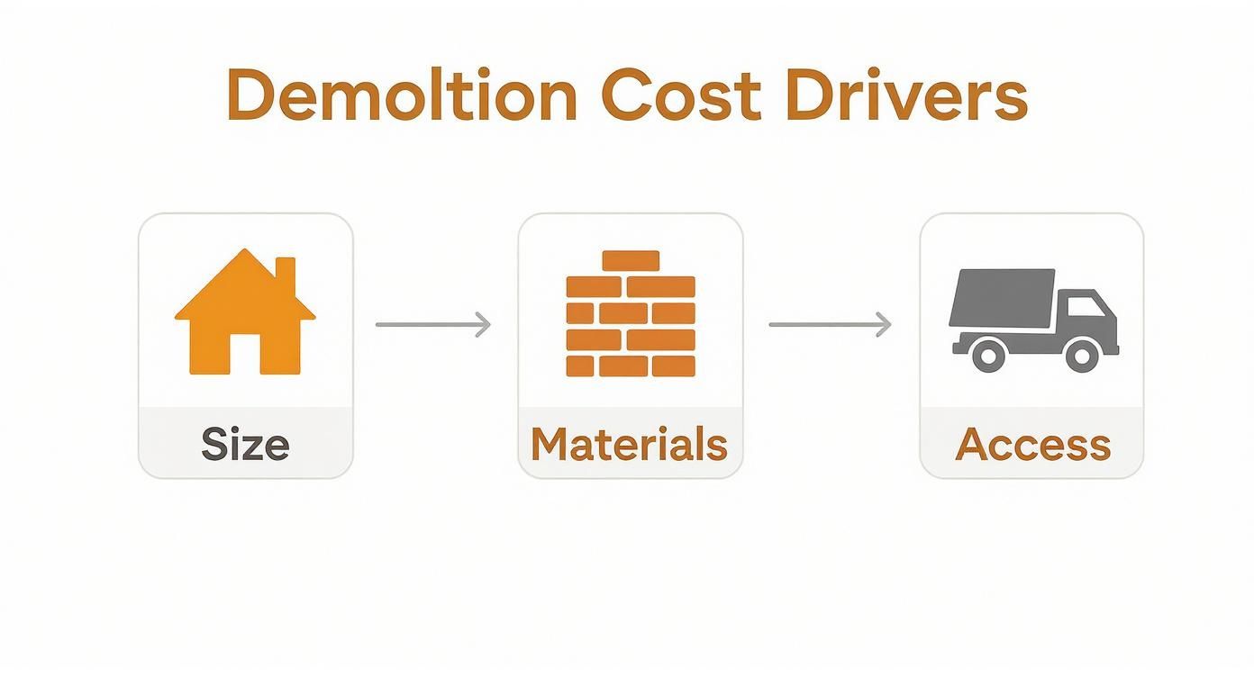 Infographic about demolition cost calculator