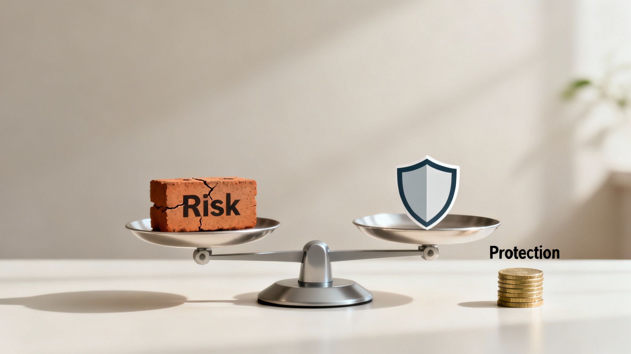 A person looking at a checklist with a magnifying glass, symbolizing risk assessment in real estate.