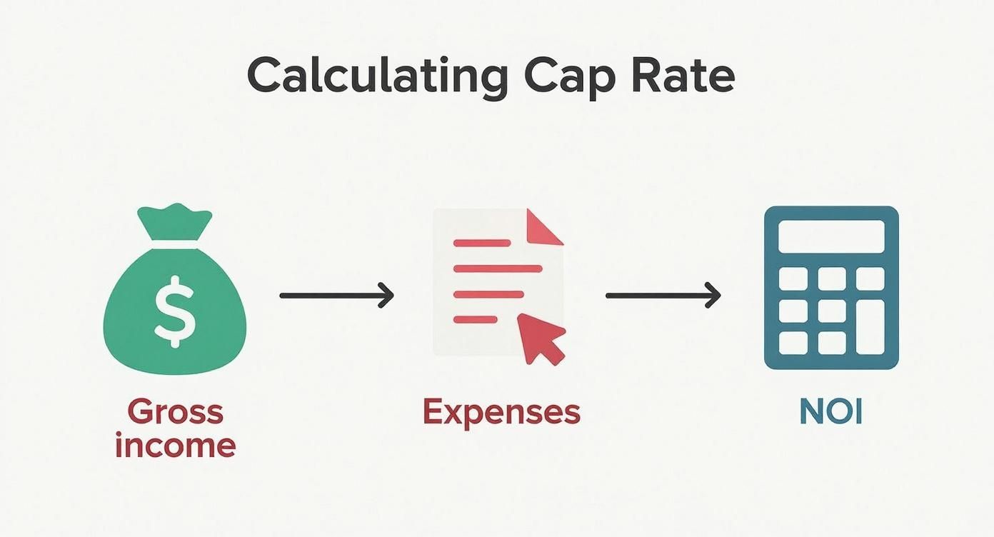 Infographic about cap rate on rental property