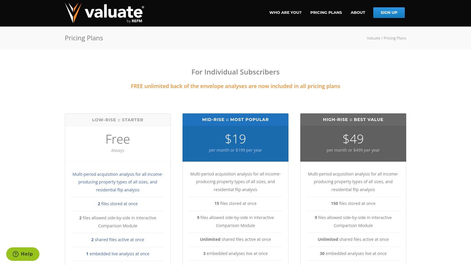 Valuate by REFM