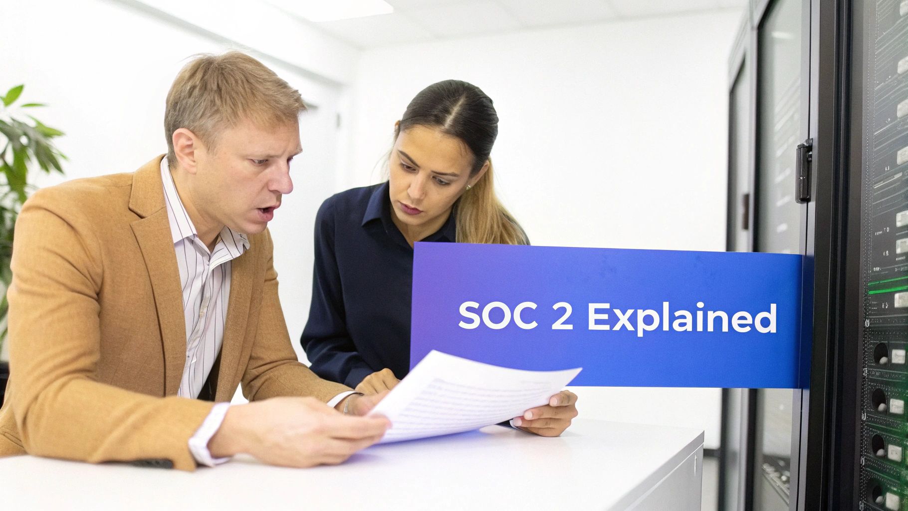 A shield icon symbolizing the security and trust provided by SOC 2 certification.