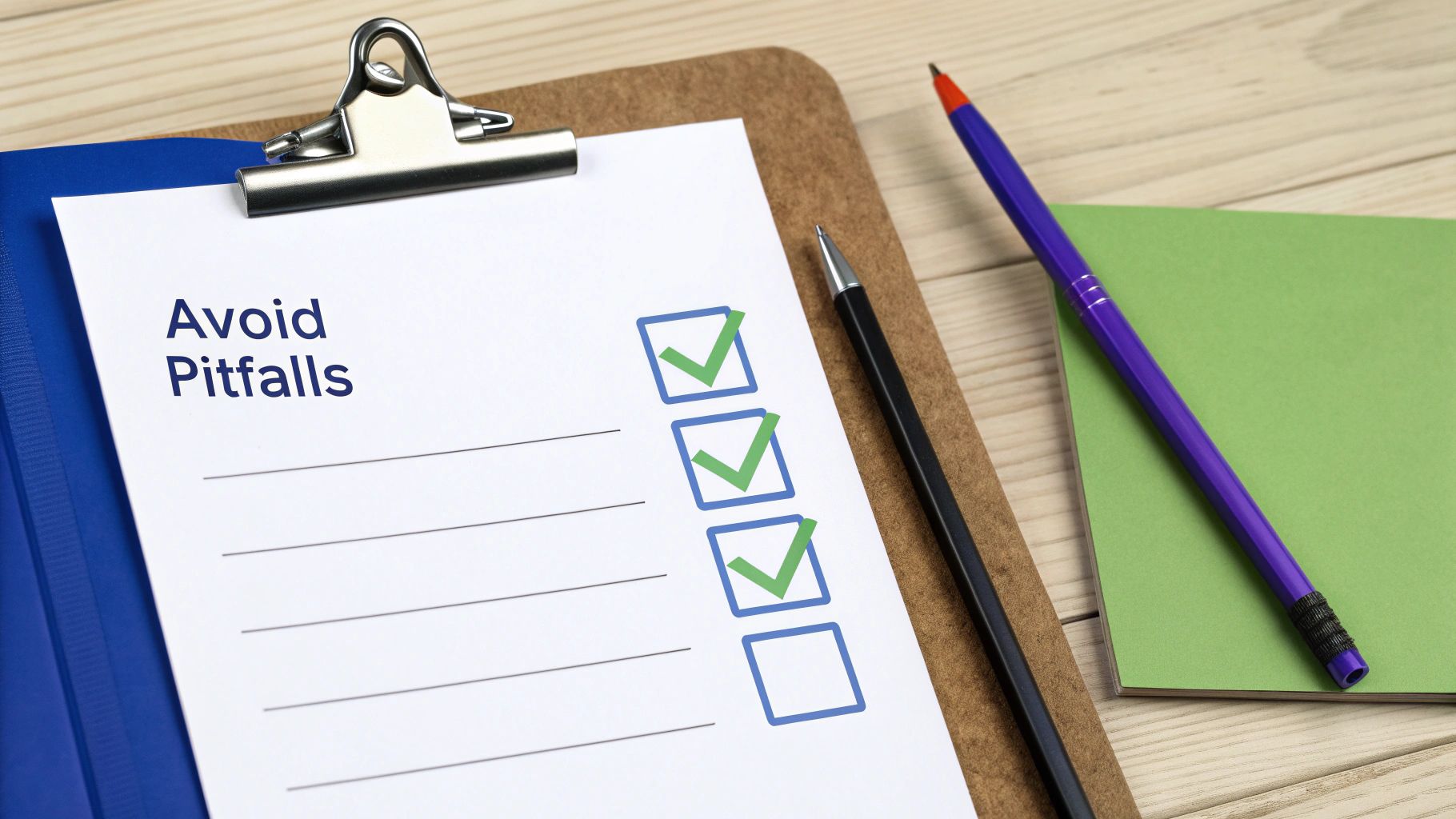 A warning sign on a construction site indicating potential project pitfalls.