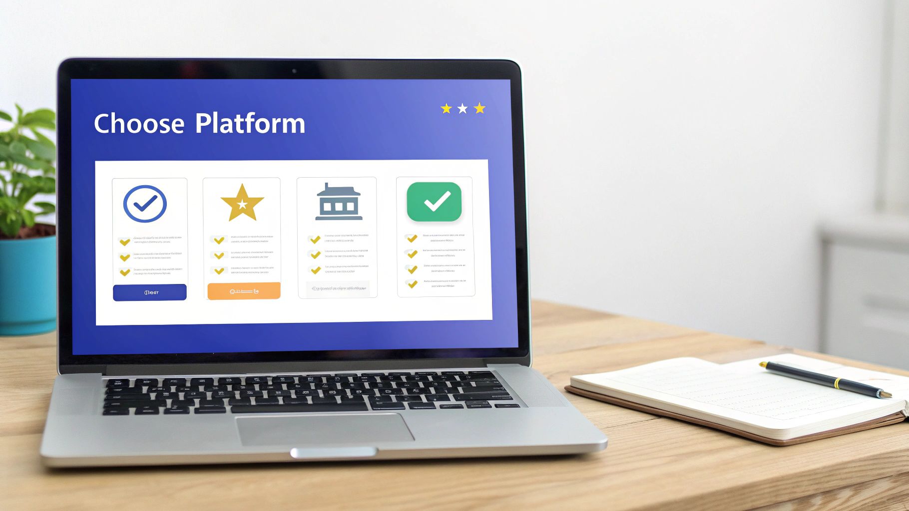 A person carefully reviewing options on a laptop screen, symbolizing the process of choosing an online notary service.