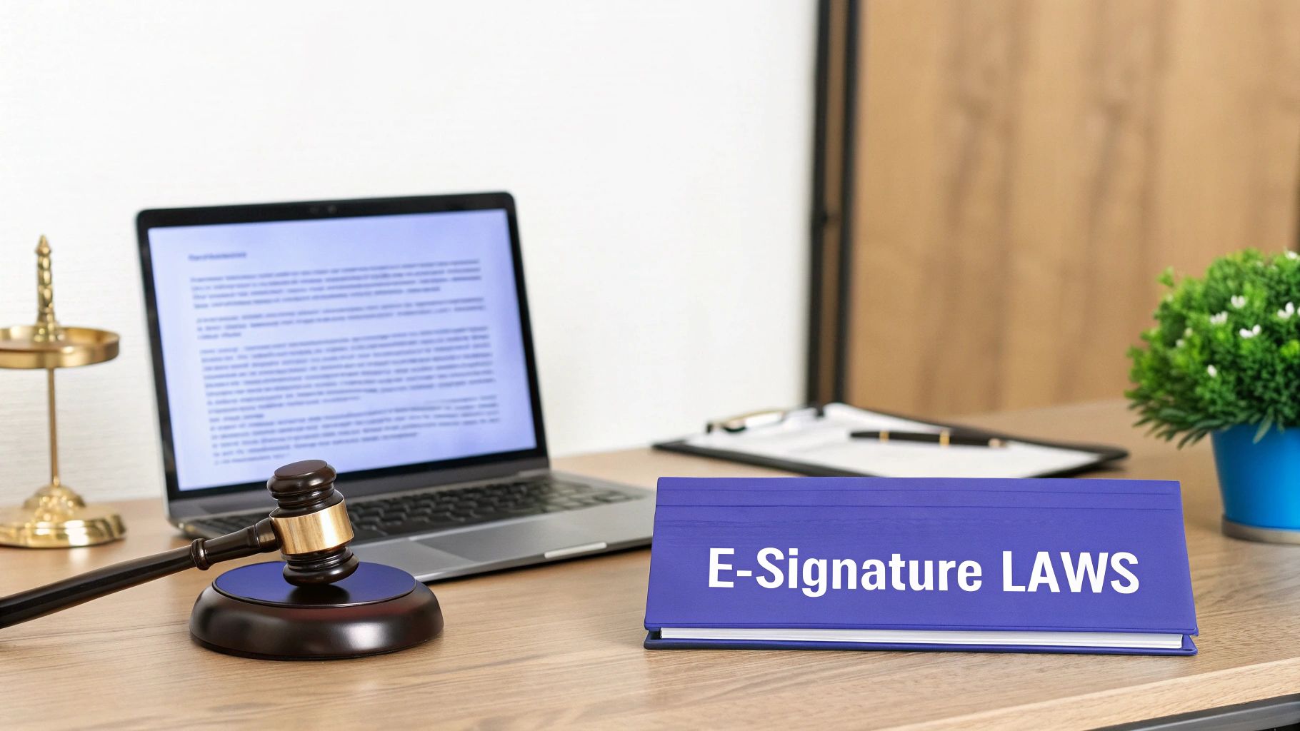 A person signing a digital document on a tablet with a stylus, symbolizing modern electronic signature legal requirements.