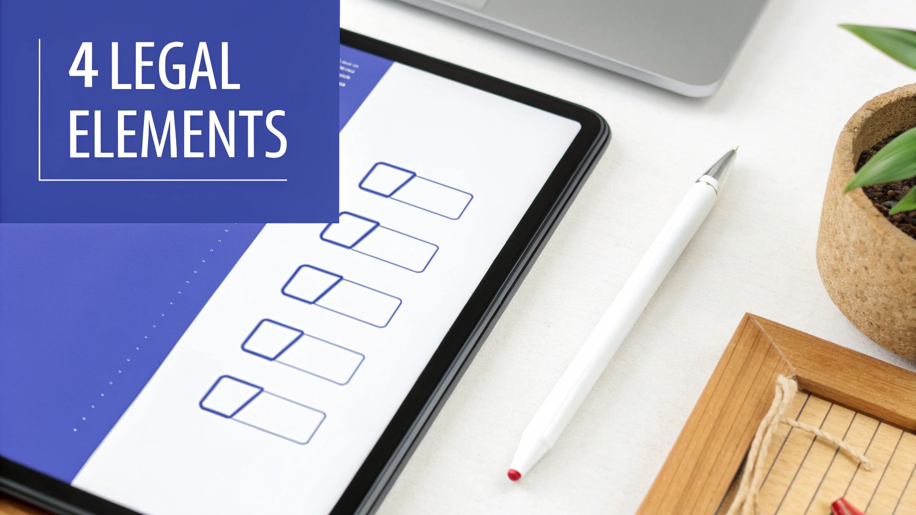 Four icons representing intent, consent, association, and record retention, which are the core electronic signature legal requirements.