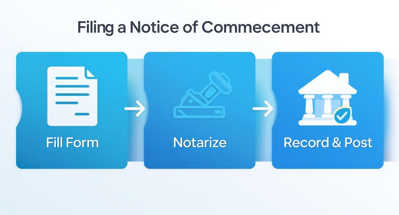 Infographic about notice of commencement