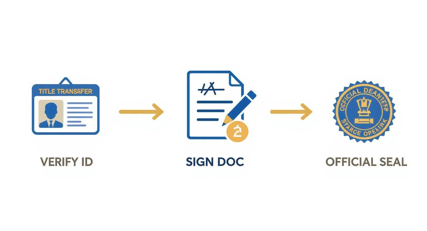 Infographic about title transfer notary