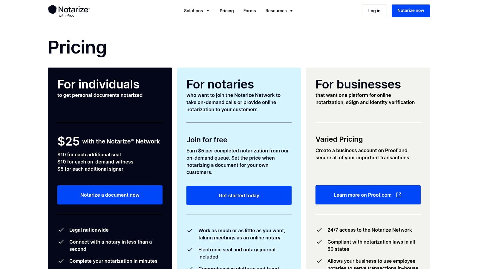 Notarize platform showing an online notarization session in progress