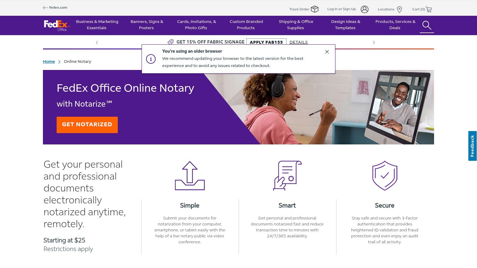 FedEx Office Online Notary (powered by Notarize)