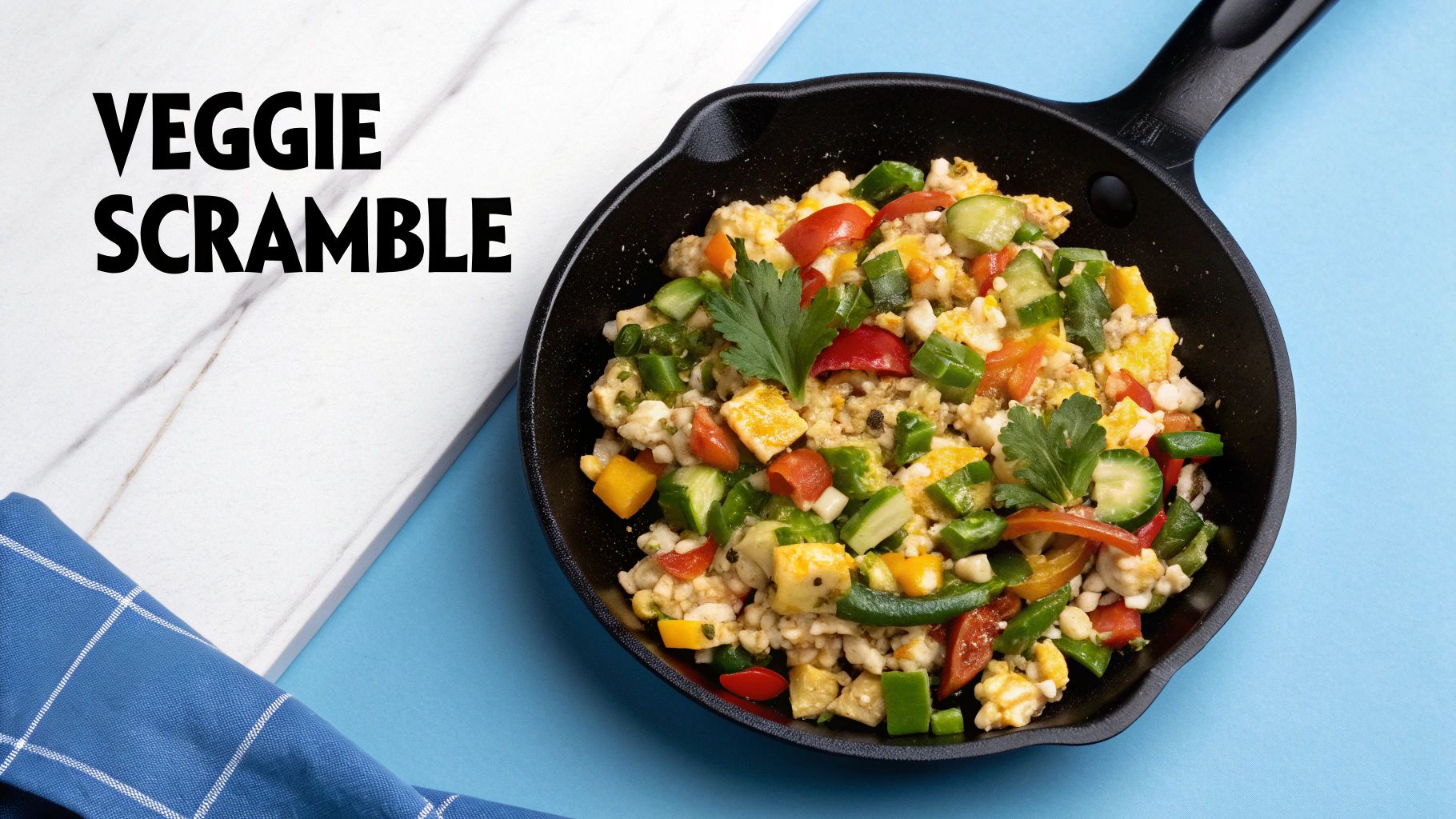 Vegetable-Packed Egg Scramble