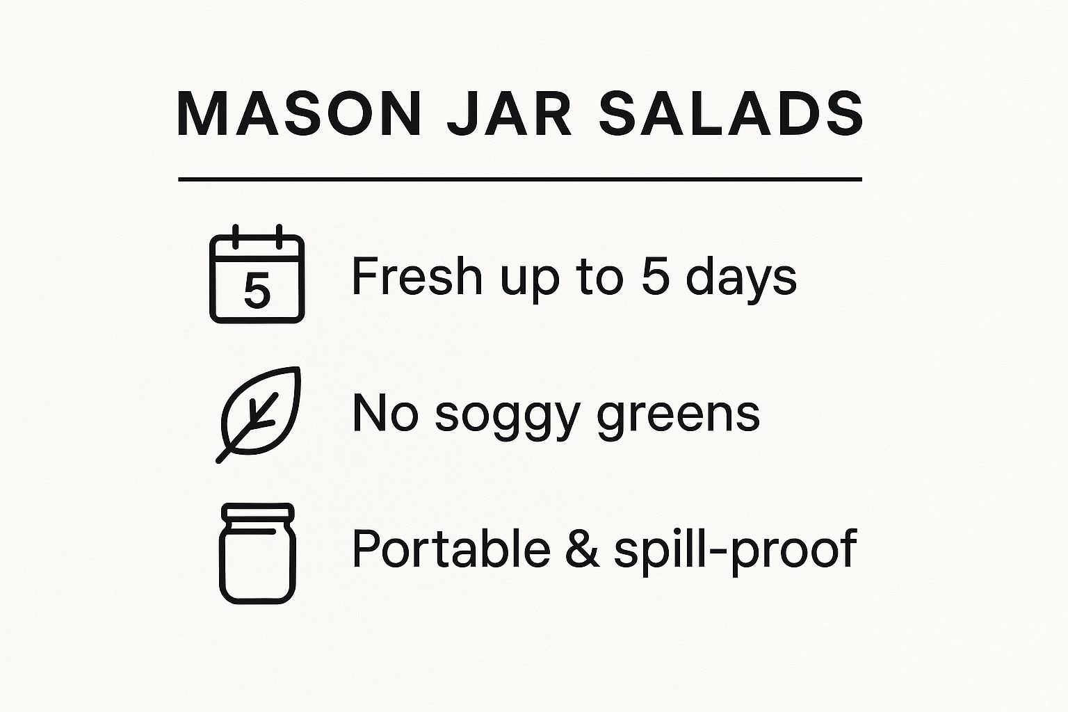 Infographic showing key data about Mason Jar Salads