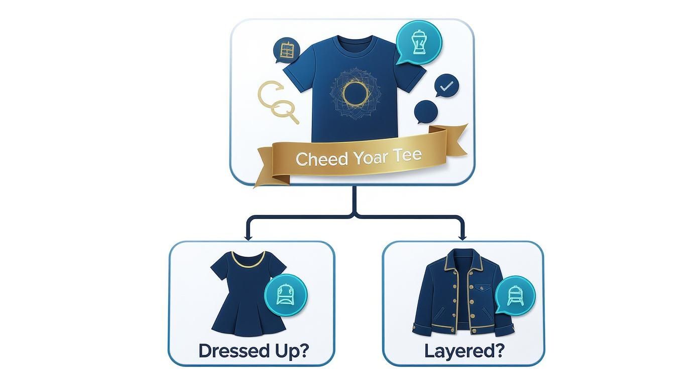 Infographic about graphic tee outfit ideas