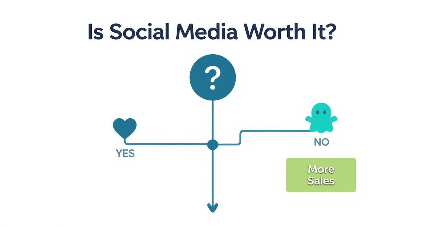 Infographic about social media marketing for small business