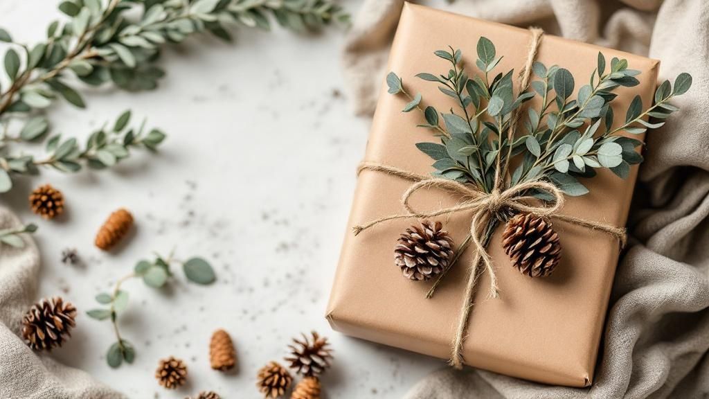 Minimalist Kraft Paper with Natural Elements