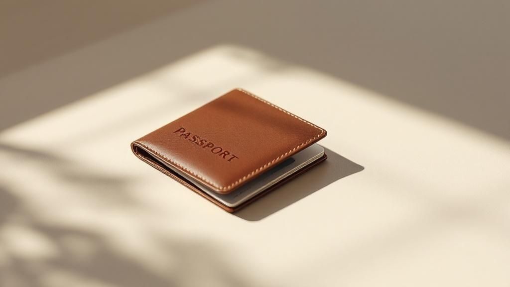 Personalized Leather Passport Wallets with RFID Blocking