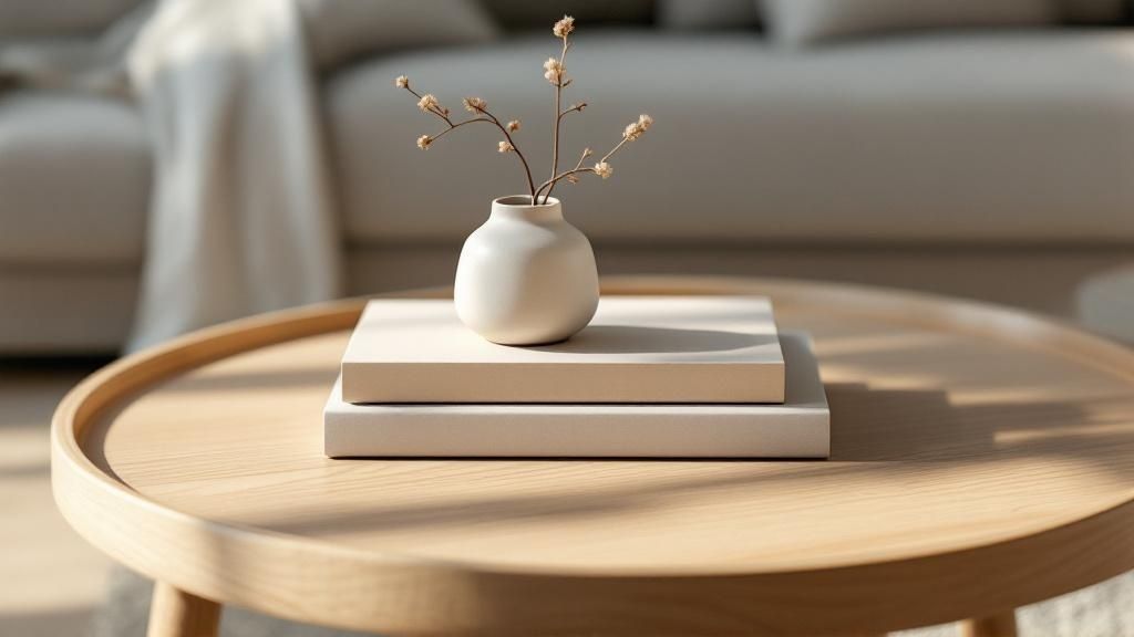 Layered Coffee Table Books