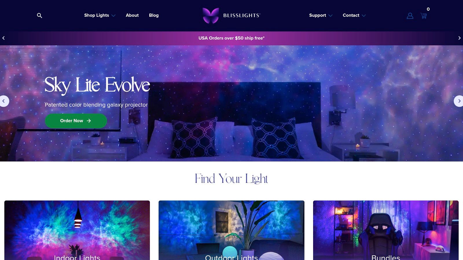 Galaxy Projector Night Light by BlissLights