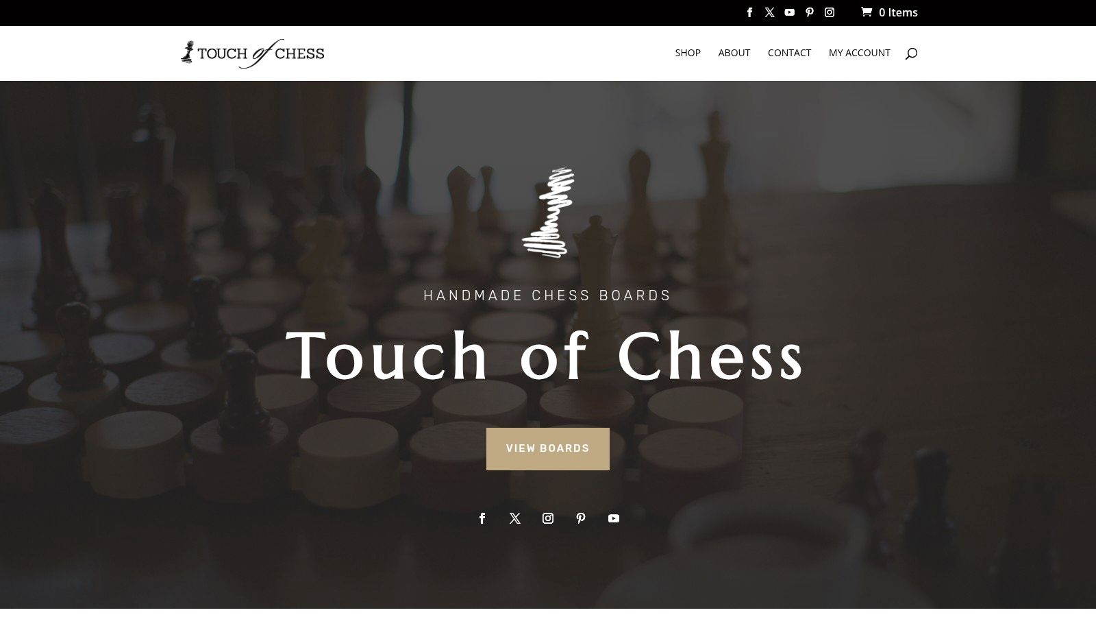 Touch of Chess board with artistic wood patterns