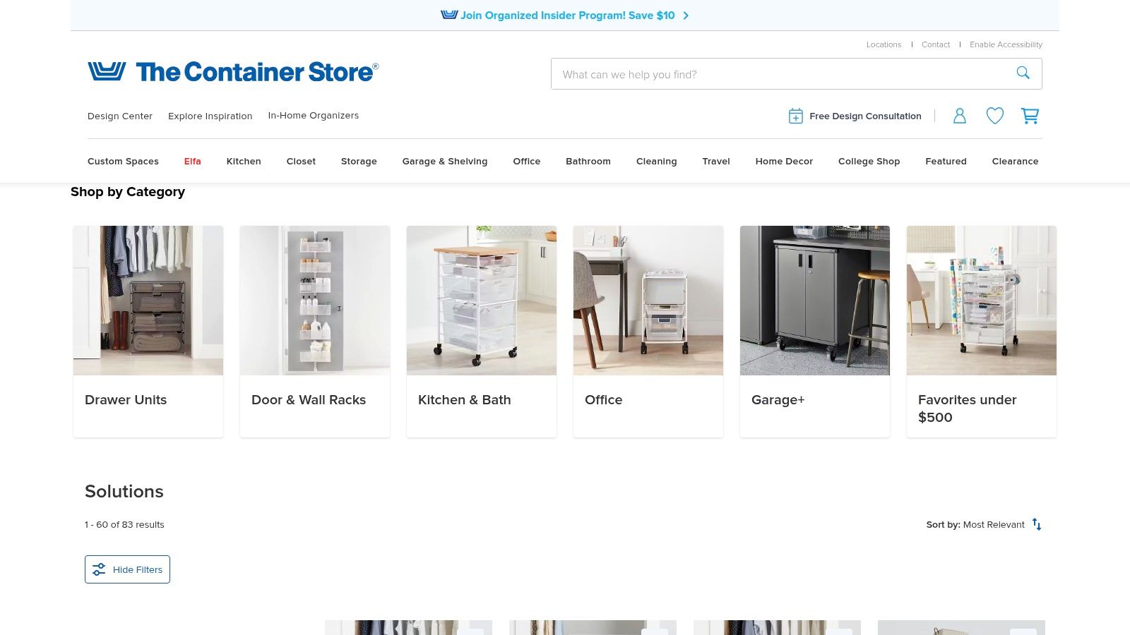 The Container Store Elfa System