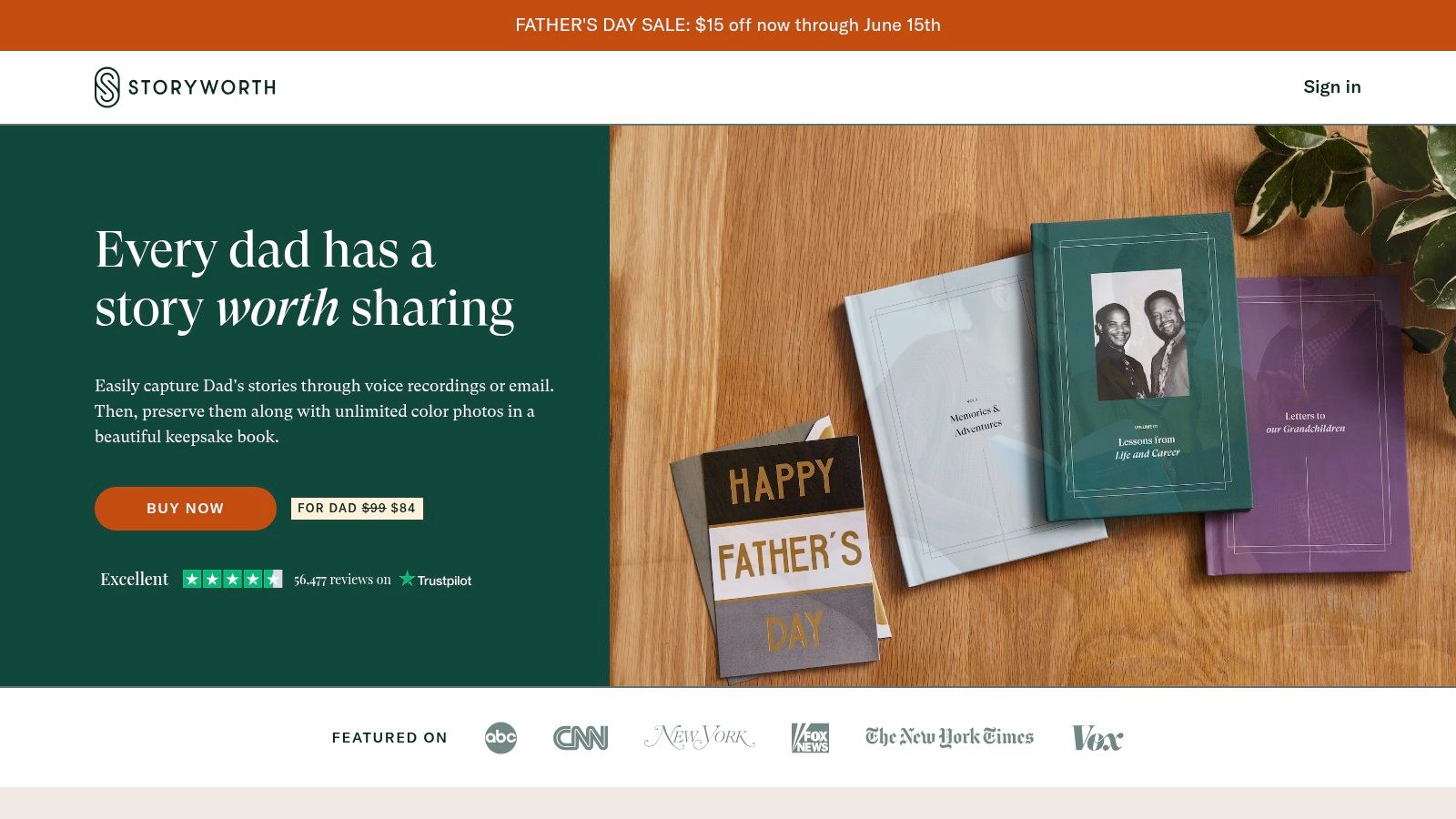 StoryWorth Book Creation Service