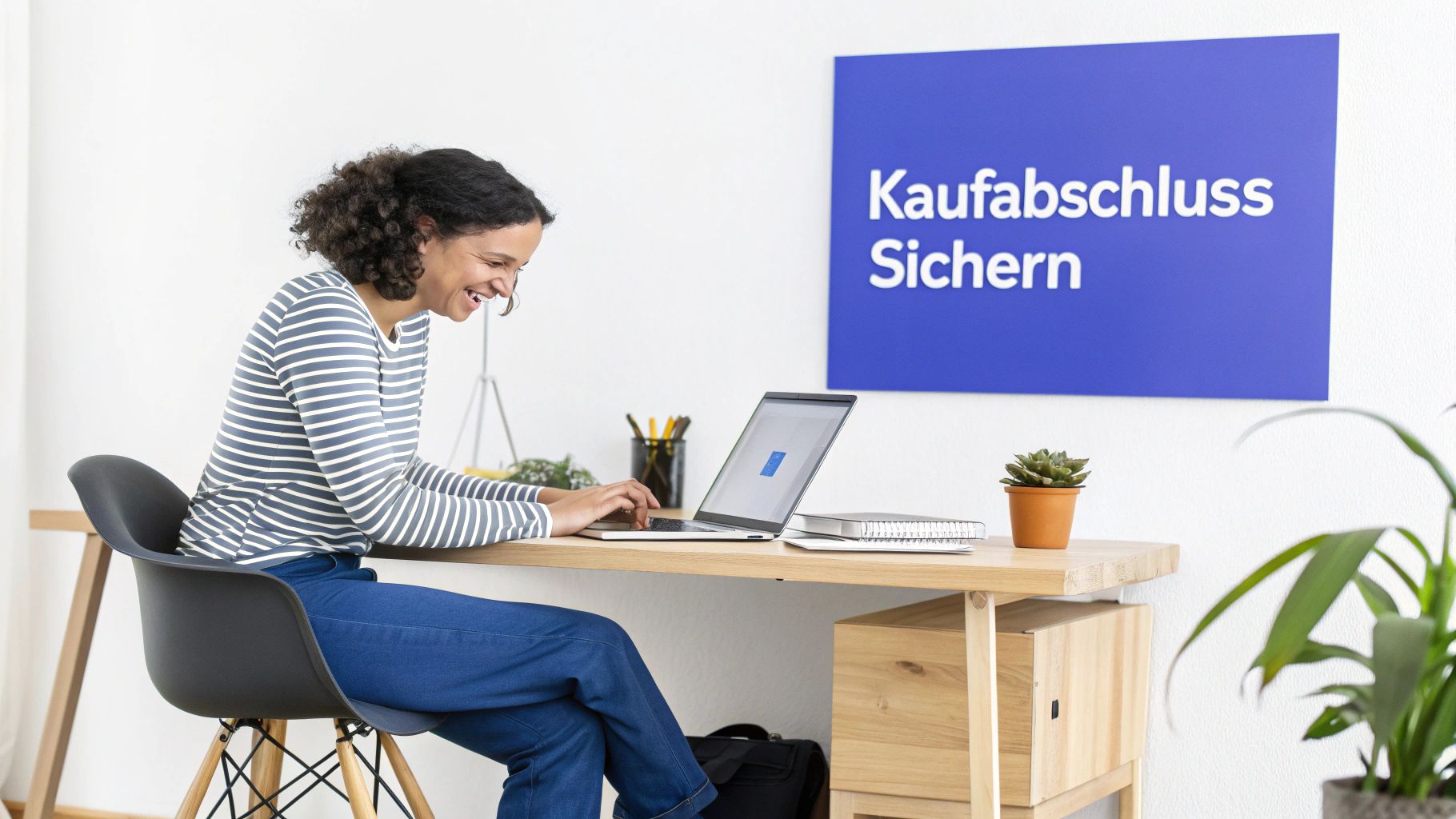 Eine Person tätigt einen erfolgreichen Kauf über ein Smartphone