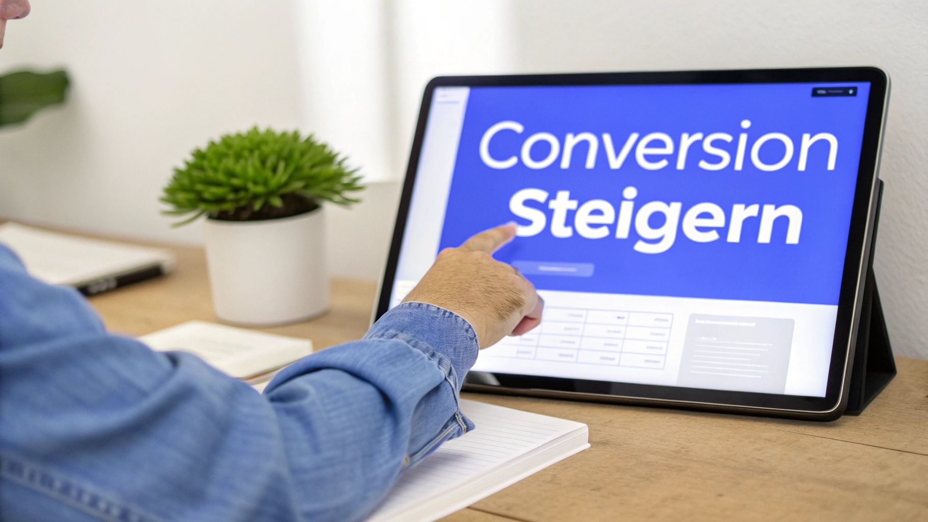 Eine Gruppe von Menschen arbeitet gemeinsam an Laptops und diskutiert eine Marketingstrategie.