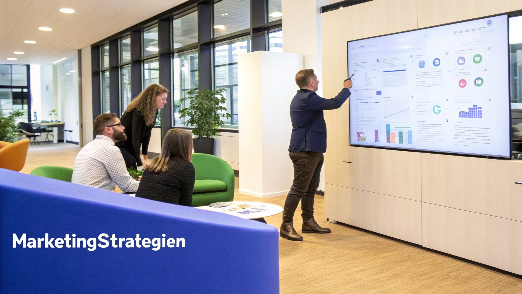 Eine Grafik, die das Wachstum von Verkaufszahlen durch aufsteigende Balkendiagramme und Pfeile symbolisiert.