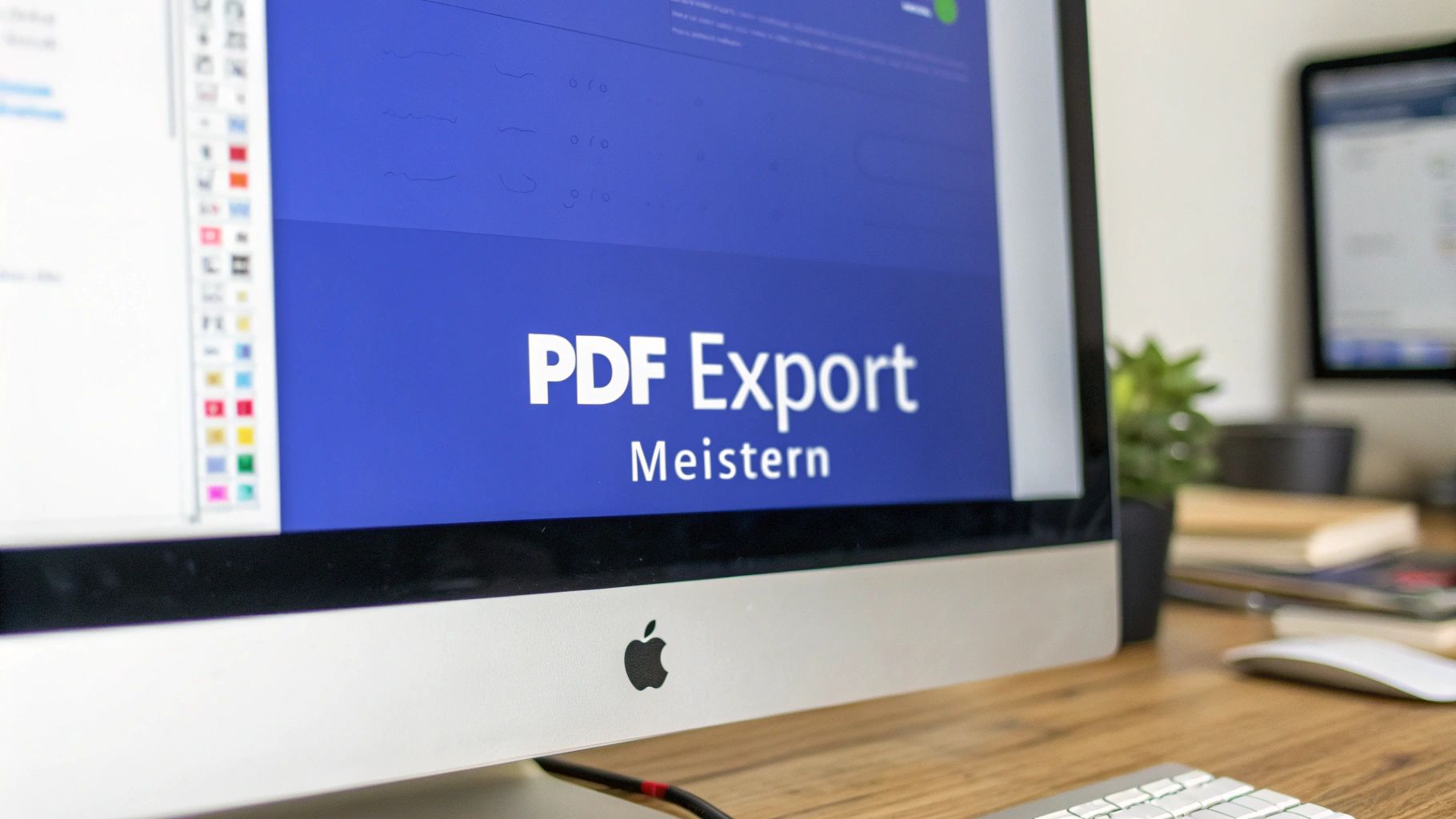 Nahaufnahme der PDF-Exportoptionen in Canva, die "PDF Standard" und "PDF Druck" hervorhebt.