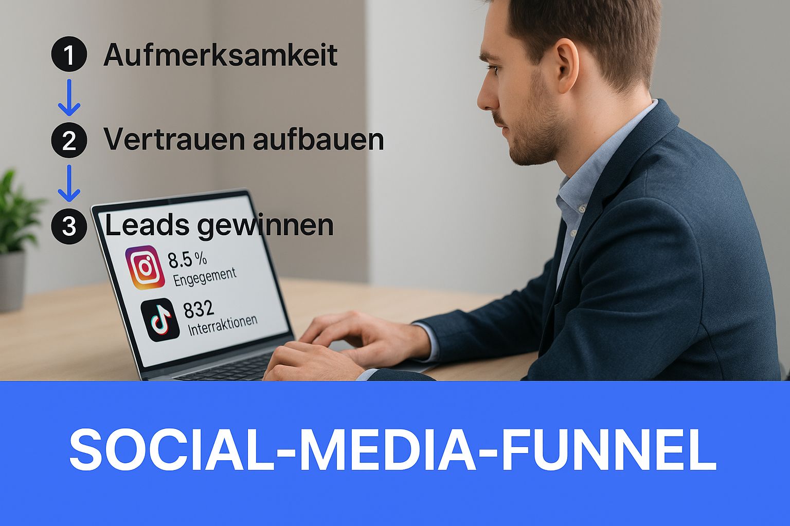 Infographic about sales funnel social media