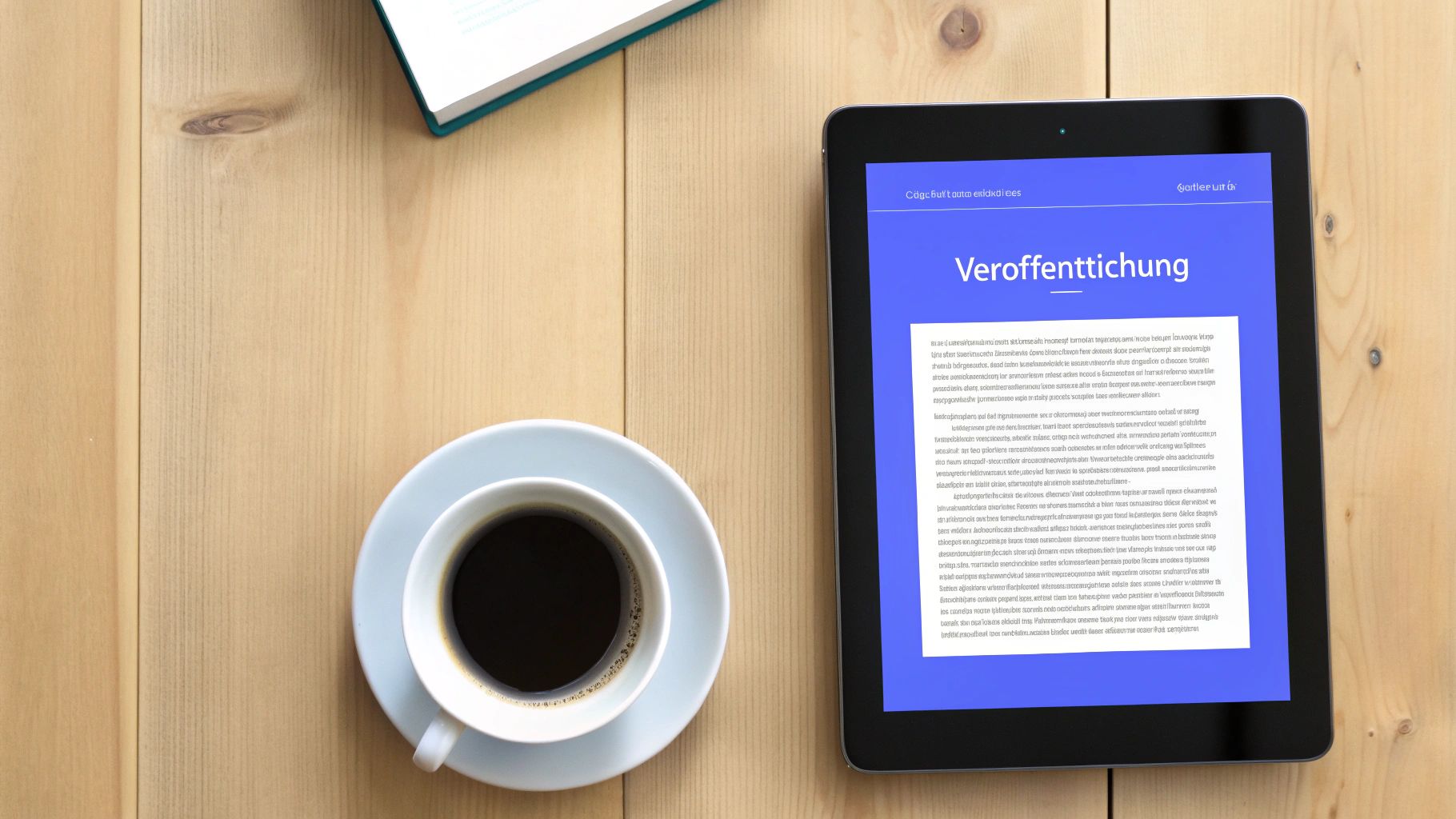 Eine Person schreibt an einem E-Book und stellt sich Fragen