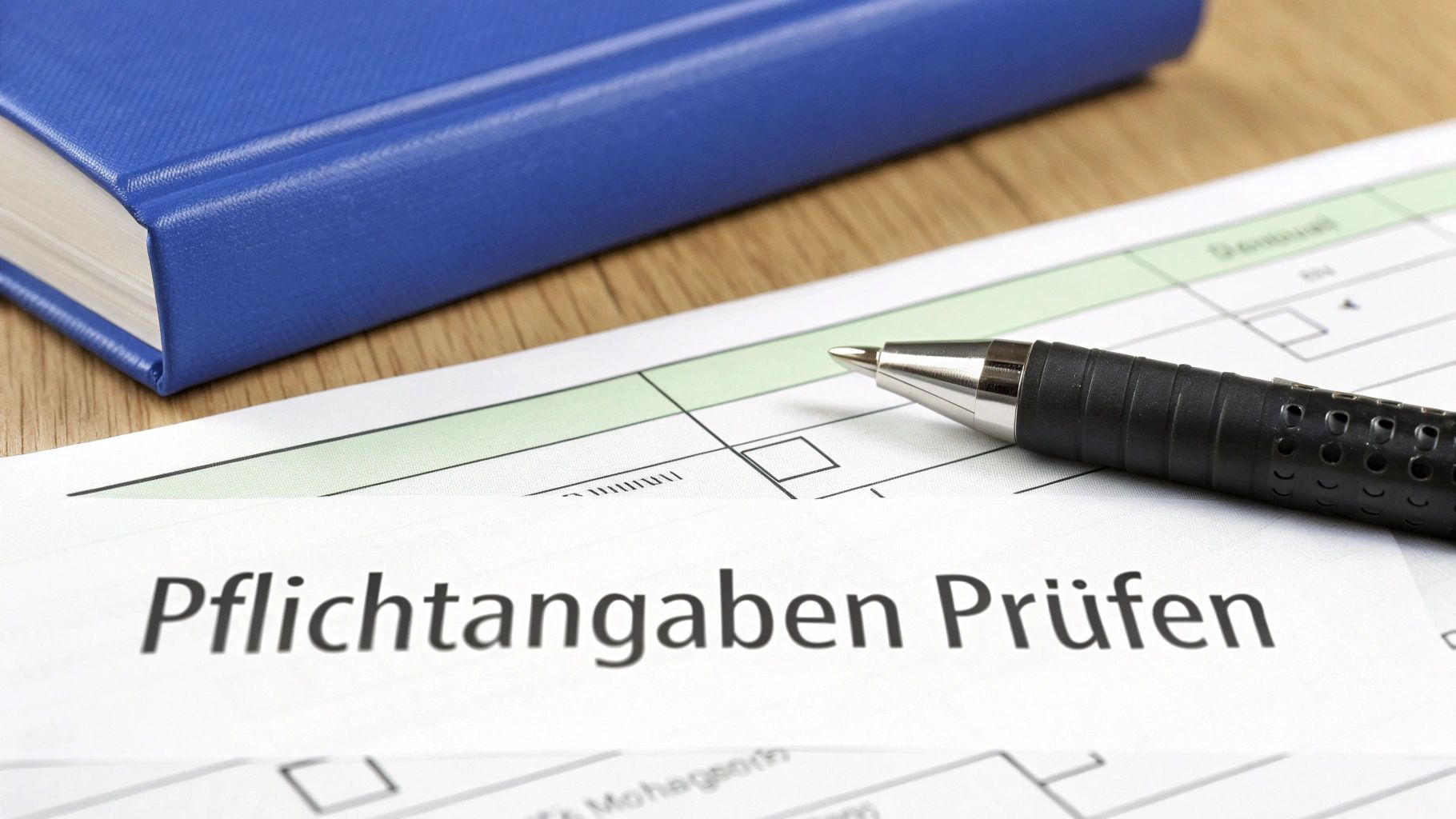 Eine Person überprüft die Pflichtangaben auf einer Rechnung, bevor sie sie versendet.