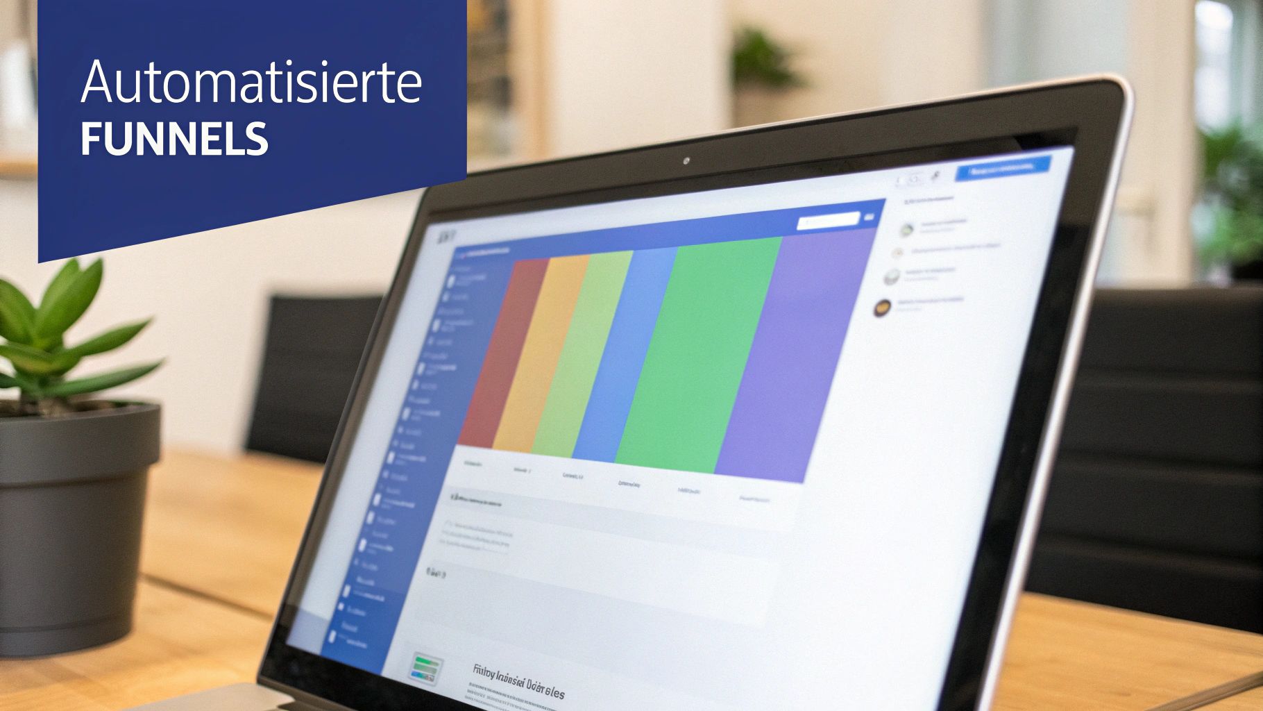 Zahnräder symbolisieren automatisierte Prozesse auf einem Laptop-Bildschirm.