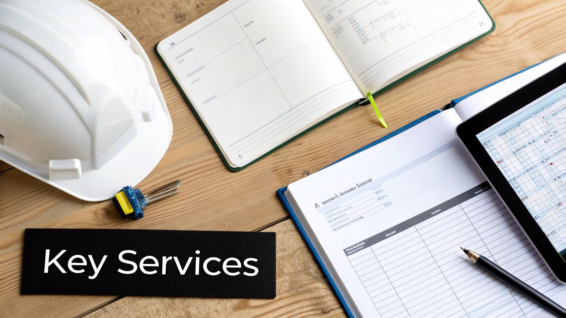 A professional checking paperwork in a well-maintained building's utility room, illustrating diligence.